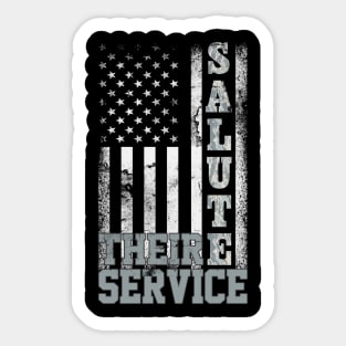 US Air Force T-Shirt Salute Their Service - Air Force Veteran Gift Sticker